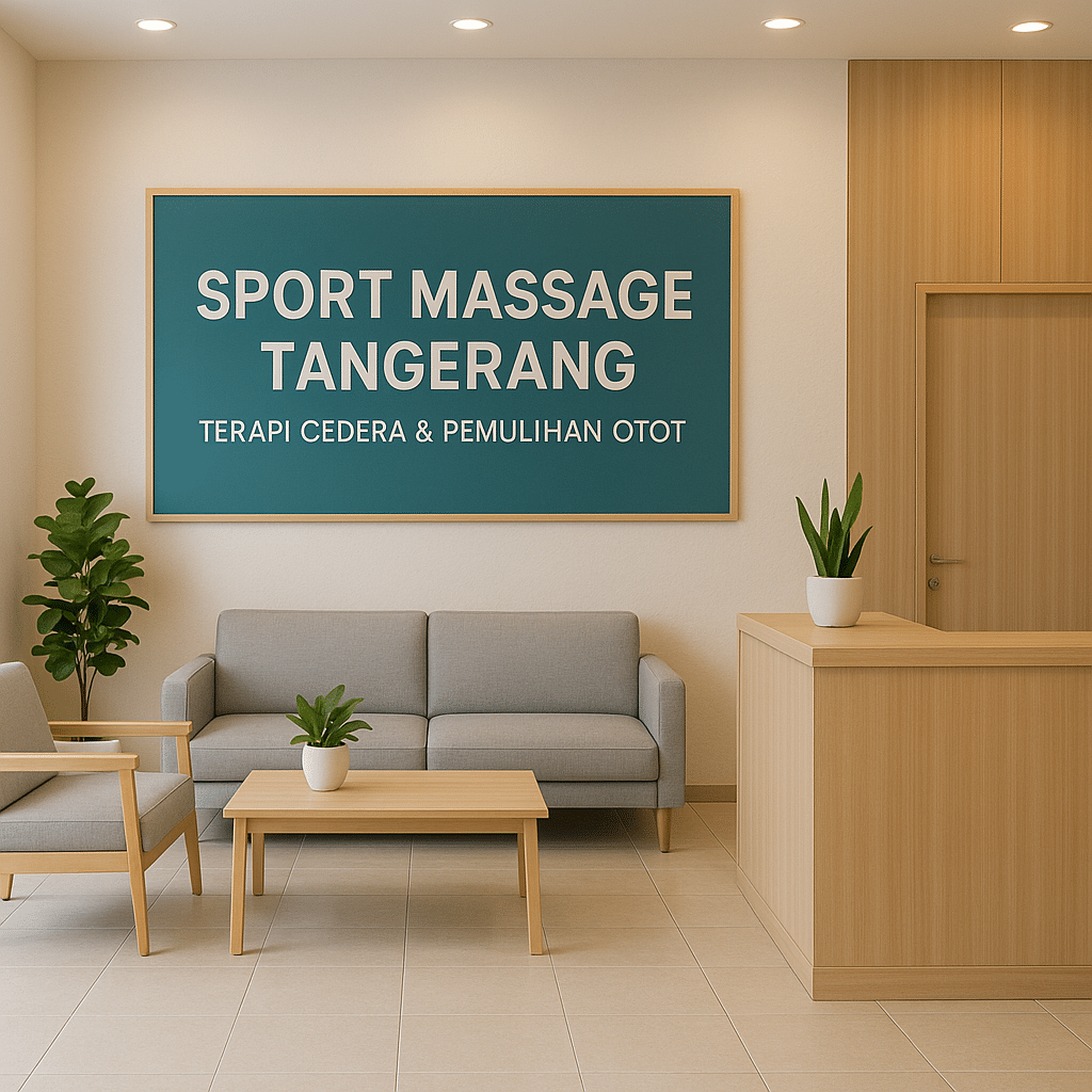Suasana klinik Sport Massage Tangerang yang nyaman dan higienis